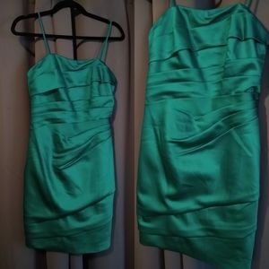 Emerald David's Bridal Bridesmaids Dress